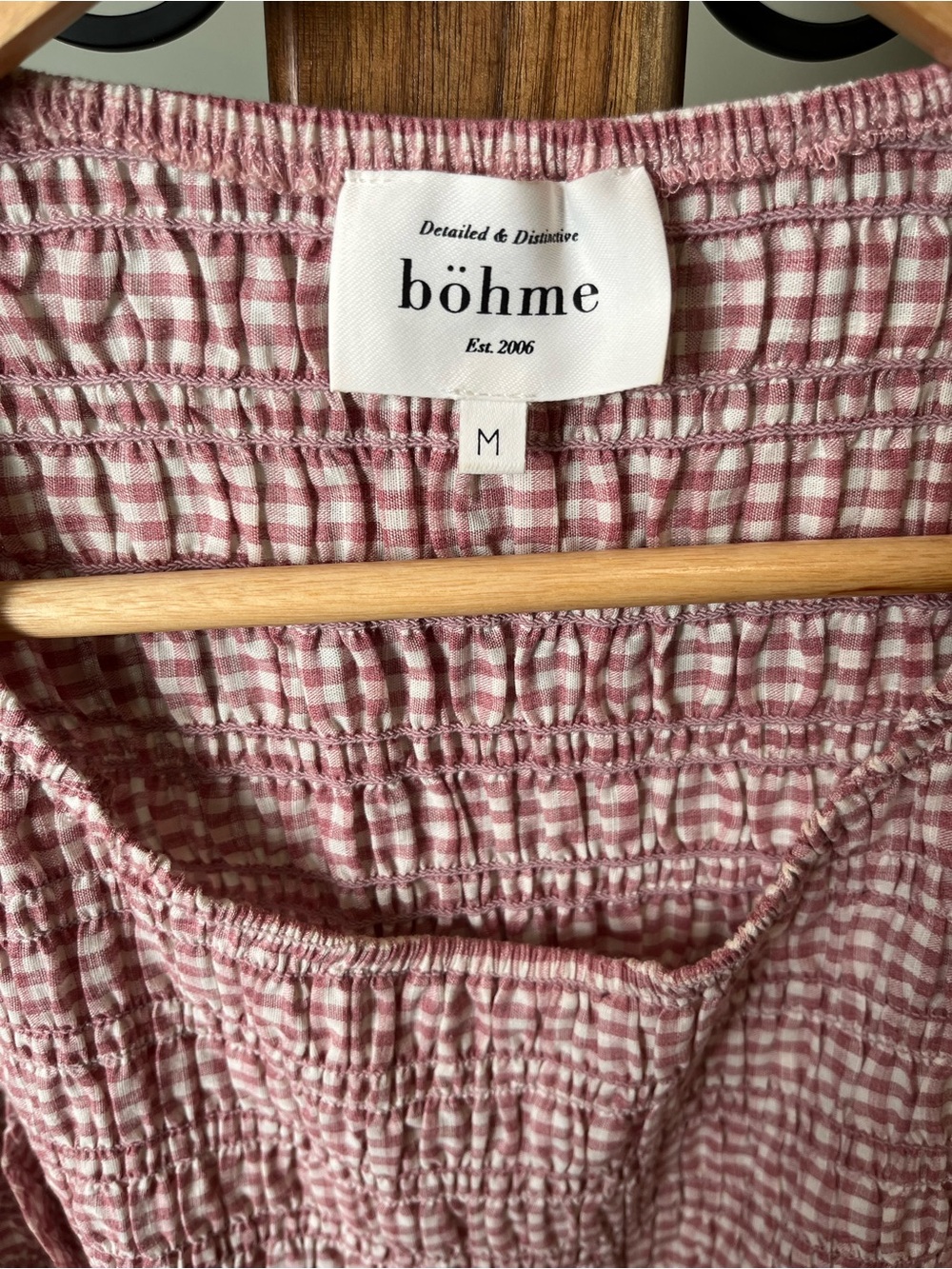 Bohme Jeremy Smocked Blouse in Berry - Picture 4 of 5